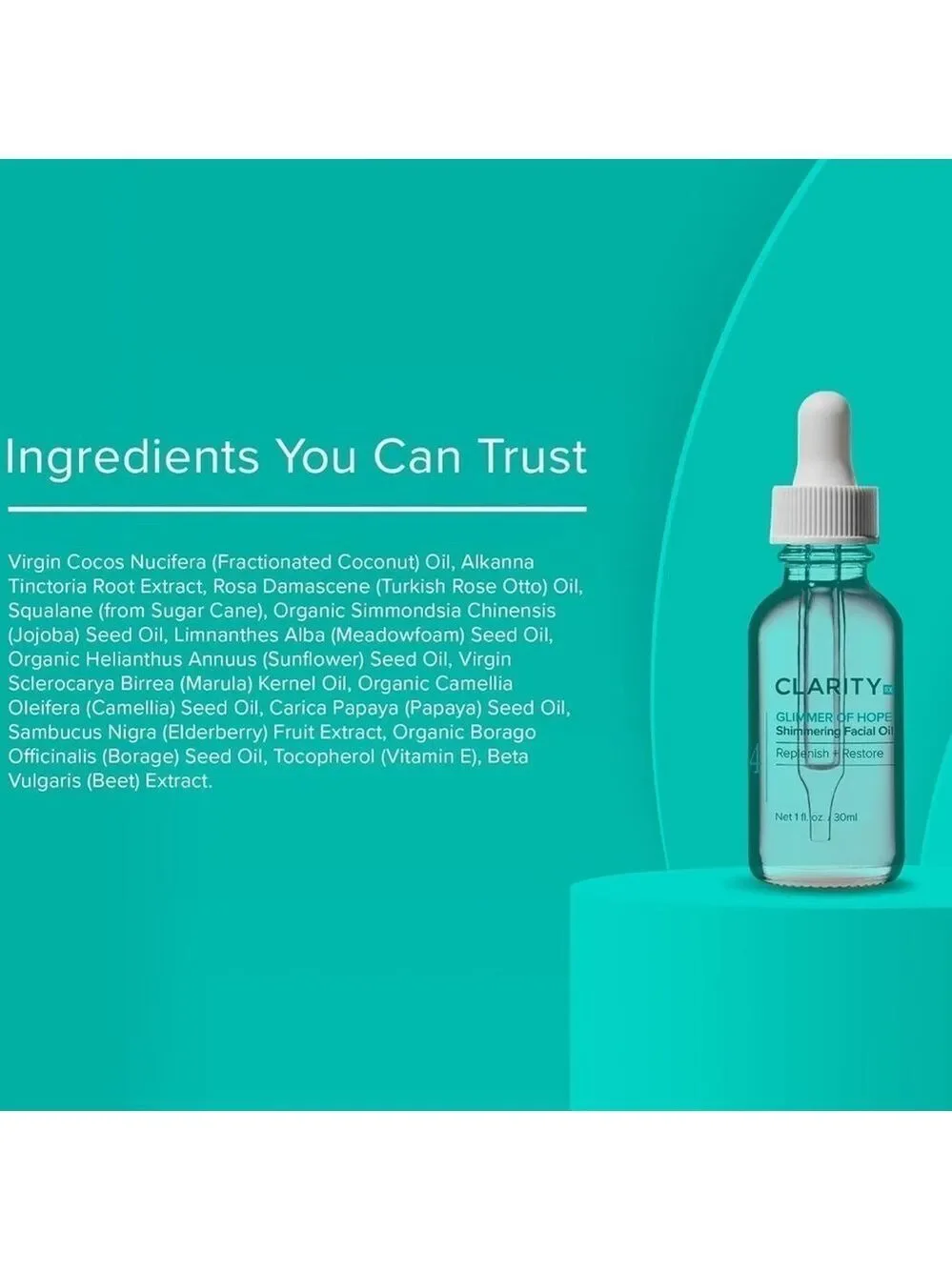 Clarity Rx Glimmer of Hope Shimmering Restorative Facial Oil